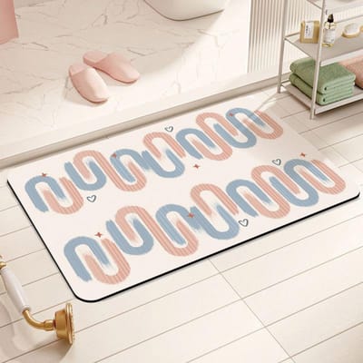 Badkamer vloermat crème Wind Diatom modder absorberende mat Toilet voetmat Badkamerkast Toiletdeur Antislip tapijt 40 * 60CM