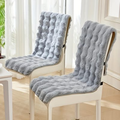 Stijlvolle Pluche Anti-Slip Winter Stoelhoes | Eenvoudige Trekkoord Pasvorm - Gezellige & Makkelijk te Onderhouden Beschermer voor & Kantoor korea&17.553inch45135cm