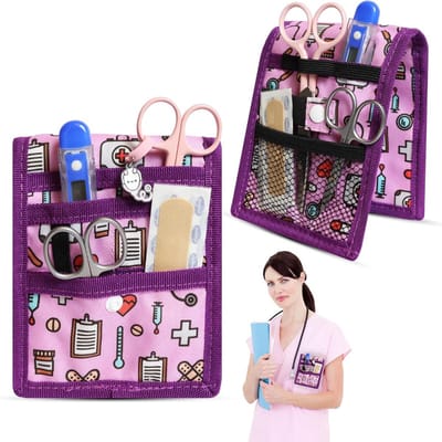 Zak Organizer - Hulpmiddel Tas - Werk Materiaal - Magnetische Bevestiging - 16x12.5x1 cm - Paars