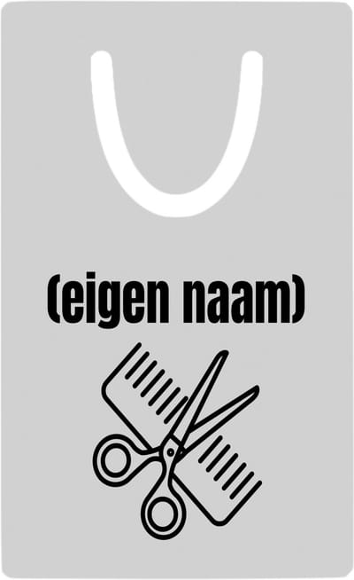Hacebo® - kapperschaar en kam met eigen naam metalen boekenlegger - Kapper - barbers - collega's - verjaardag - afscheidscadeau - geschenk - kado Bladwijzer boekenleggers - 7.6 cm x 5cm