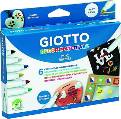 Giotto Decor Materials Paint Markers 6 pcs BL