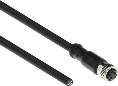 ACT Industrial 5,00 meter Sensor kabel M8A 4-polig female naar open end, Ultraflex Xtreme TPE kabel, afgeschermd
