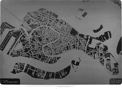 Place Maps Placemat Stadskaart Brugge - Kunstleer - Kastanjebruin - 1 Stuk