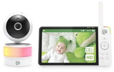 Video Babyfoon met 7" HD 720p Scherm, 360° Pan & Tilt, Nachtzicht, Temperatuur & Vochtigheidssensor