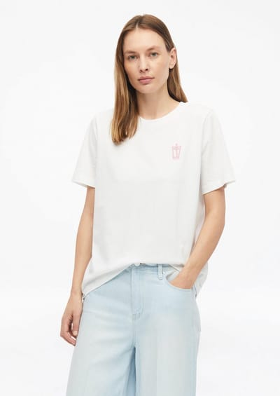 T-shirt van zachte katoen met bedrukking aan beide zijden voor vrouwen s.Oliver