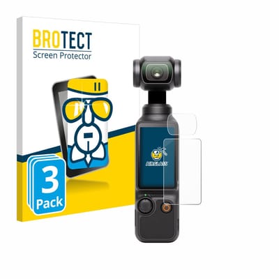 Screenprotector 3 Stuks voor DJI Osmo Pocket 3 (Display + Lens) Beschermglas transparant