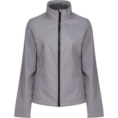 Regatta Opvallende Dames/dames Ablaze Afdrukbaar Soft Shell-jasje (Steengries/Zwart)
