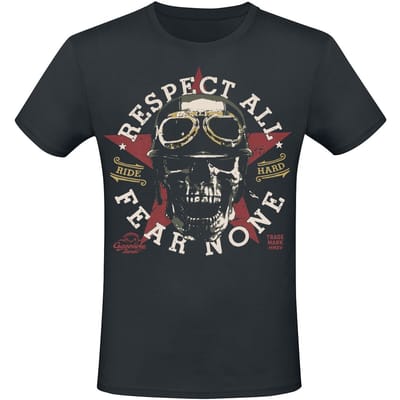Gasoline Bandit T-shirt - Respect All Fear None - S tot 4XL - voor Mannen - zwart