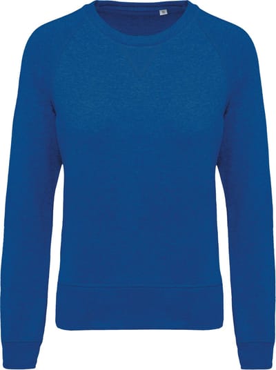 Kariban Damessweater BIO ronde hals raglanmouwen K481 - Ocean Blue Heather - XS