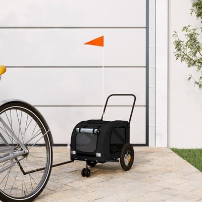Fietskar voor huisdieren - Dieren aanhanger - Comfortabel transport - Waterdichte hoes - Niet gespecificeerd - Zwart