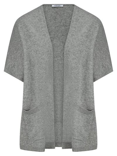 Vest aangeknipte mouwen Van Peter Hahn grijs