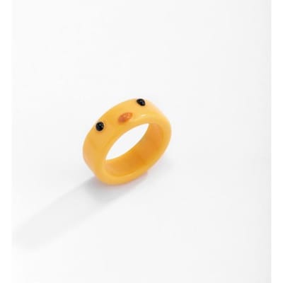 Acryl Kikker Ring Kuiken Hars Ringen Voor Vrouwen Meisjes Eenvoudige Dierlijke Esthetische Sieraden Vriendschapsringen Creatieve Feest Reis Cadeaus orange
