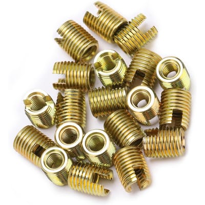 20 stuks 302 koolstofstaal zelf tappende draadinzetstuk accessoires(Binnen M10*1.5 Buiten M14*1.5)