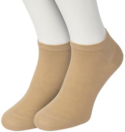 Bonnie Doon Sneakersokken Heren Beige/Zand maat 40/46 - 2 paar - Basis Korte Sokken - Gladde Naden - Enkel Sokken - Uitstekend Draagcomfort - Enkelsokken - Sneaker Sokken - 2-pack - Multipack - Effen - Beige - Licht Bruin - Sand - OL8120012.342
