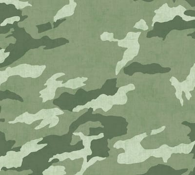 STOER CAMOUFLAGE BEHANG | Legerkamer - Groen - A.S. Création Lilly & Luis