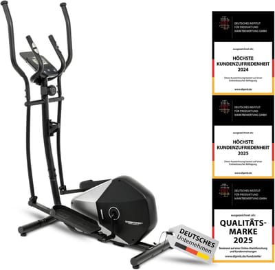 Crosstrainer - Fitnessapparaat Hometrainer - Full Body Training - 15-traps Weerstand - 111 x 66 x 152 cm - Zwart