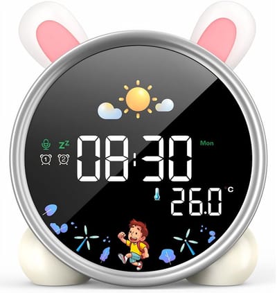 KAD® Slaaptrainer - Kinderwekker - Slaaptrainer Kinderen - Wit - 6cm x 7cm x 6cm