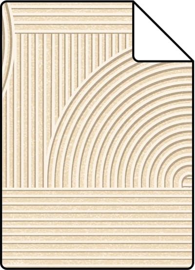 Proefstaal Origin Wallcoverings behang grafisch 3D motief zand beige - 26,5 x 21 cm - 348015-S