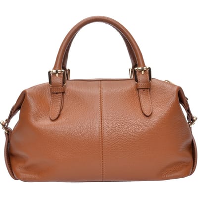 Luisa Vannini Brown Rundleer Tas