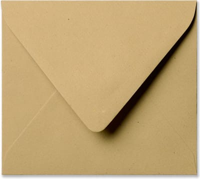 Envelop 12,5 x 14 Kraft bruin, 100 stuks