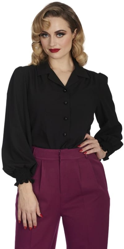 Banned - Bonnie Blouse - XL - Zwart