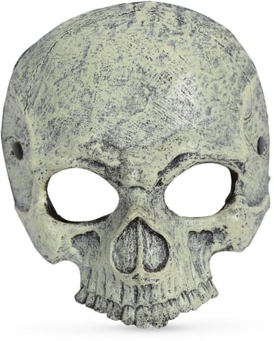 Masker schedel foam - Grijs - halloween