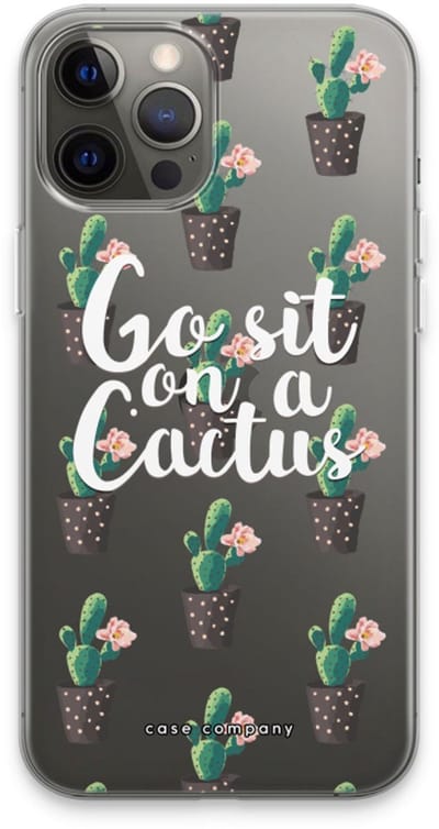 Case Company® - Hoesje geschikt voor iPhone 13 Pro Max hoesje - Cactus quote - Soft Cover Telefoonhoesje - Bescherming aan alle Kanten en Schermrand