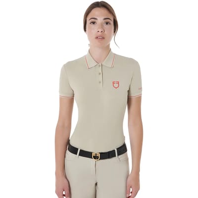 Dames slim fit wedstrijd rij polo Equestro