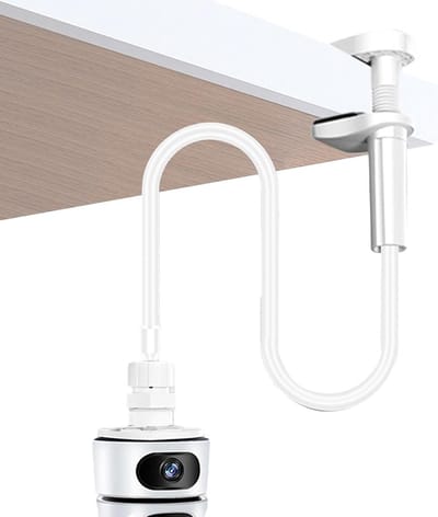 Camerahouder - Monitorbevestiging - Veilige Bevestiging - Installatie zonder boren - 13 x 13 x 10 cm - Wit