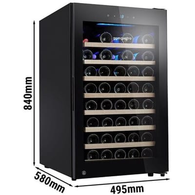 GGM Gastro Weinkühlschrank - 1 Klimazone - 120 Liter - max. 52 Flaschen