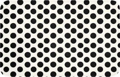 WC mat 80x50 cm - Antislip - Klassiek - Stippen - Zwart - Toiletmat - Vloermat - Douchemat - Toilet tapijt - Toiletmatten