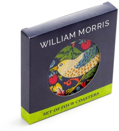 William Morris Set 4 Onderzetters - onderzetters met kurk