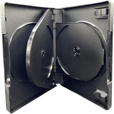 10 Pack Black 21mm 5 Disc DVD Case - Dragon Trading® - High Quality Storage Solution