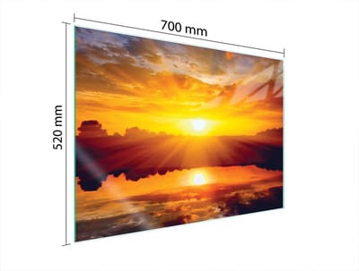 TMK ArtDeko Serie - Glazen Beschermplaat voor Fornuis - 70x52 - Zonneprint - Glashardij