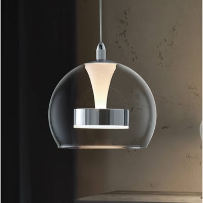 Trio Lighting LED hanglamp Flynt, Ø 20 cm, chroomkleurig, metaal/glas, CCT