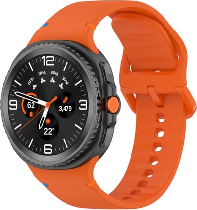 Stravo Siliconen bandje geschikt voor Samsung Galaxy Watch 9 (40/44mm) / Watch 8 (40/44mm) / 8 Classic (46mm) - Outdoor sport Horlogebandje - Oranje