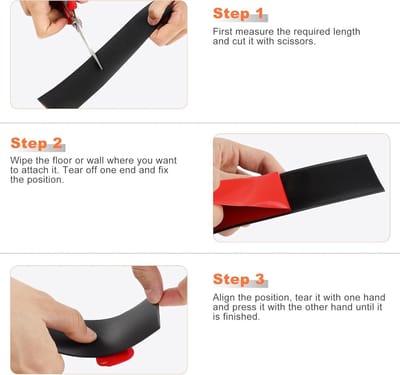 Multifunctionele PVC Vloerovergangsstrips van 100 cm, Zelfklevende Strips voor Deuren, Geschikt voor Vloerovergangen tussen Laminaat en Tapijt, Eenvoudige Installatie en Duurzaam Gebruik