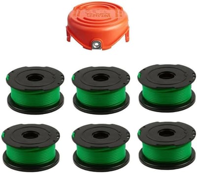Trimmerspoel Set - Lijn Spoelen - Gras Maaien - Compatibel met Specifieke Modellen - 6 stuks - Zwart
