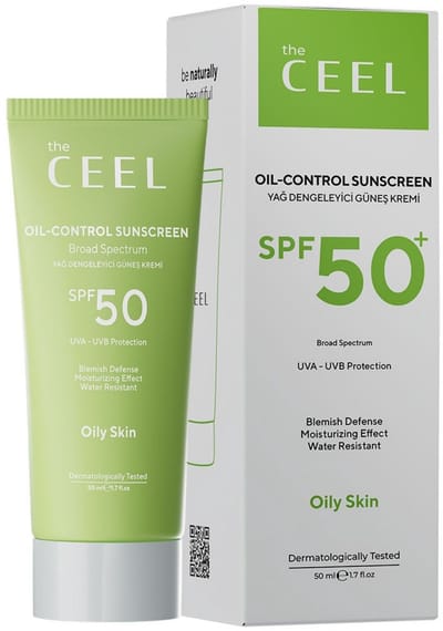 The CEEL Matterende zonnebrandcrème voor de vette huid SPF 50+ - Talgregulerende zonnecrème met hoge zonbescherming met niacinamide 50 ml