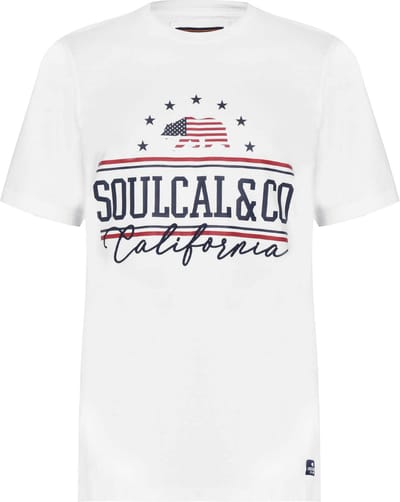 SoulCal - T-Shirt - Logo shirt - Heren - Wit - S