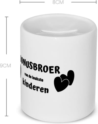 Akyol - bonusbroer van de leukste kinderen Spaarpot - Broer - de leukste broer - verjaardag - cadeautje voor broer - kado - geschenk - 350 ML inhoud