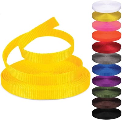 Nylon Singelband - Utility Webbing - Vracht Vastzetten - Weerbestendig Materiaal - 5 Yards - Geel