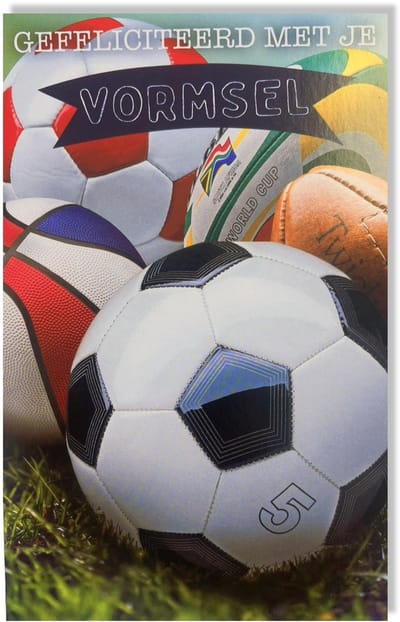 Vormsel Wenskaart Sporten - 12x17cm - Gevouwen kaart inclusief envelop - Heilig Vormselkaart