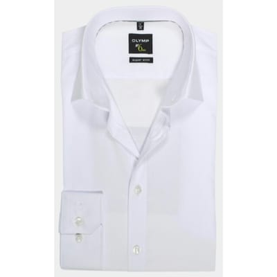 OLYMP No. Six super slim fit overhemd - wit - Strijkvriendelijk - Boordmaat: 40