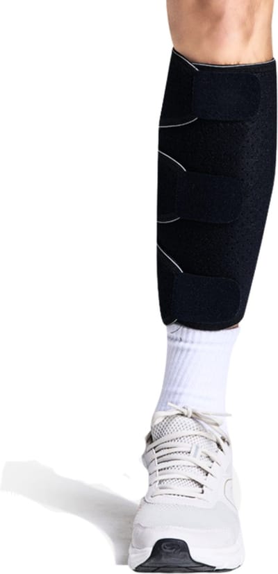 U Fit One Premium 1 Stuk Compressie Kuitbrace - Elastisch Verstelbaar Scheenbeen bandage - Versteviging - Zwart