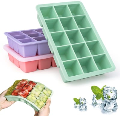 Dailygoods- IJsblokjesvorm met deksel - IJsblokjeshouder - BPA-vrij - Siliconen - Stapelbaar - Ruimtebesparend ontwerp