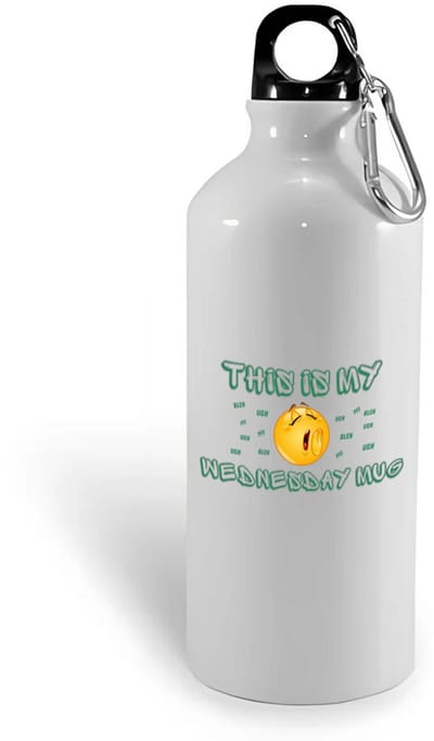Hacebo® - This is my wednesday mug waterfles - Koffie - iemand die houdt van koffie - kopje koffie - woensdag koffie - koffie liefhebbers - quote - verjaardagscadeau - cadeau - kado - gift - geschenk - verrassing - water fles - 400ML