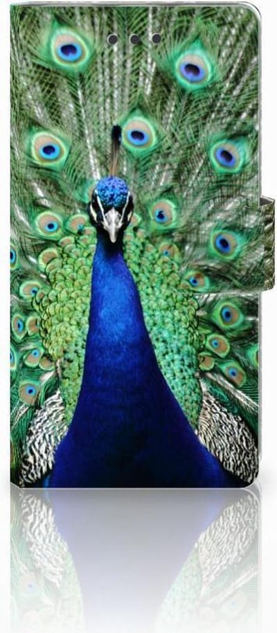 Huawei Ascend P8 Lite Telefoonhoesje met Pasjes Pauw
