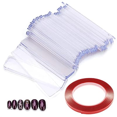 48 Stuks Nail Art Display Stand met Verwijderbare Dubbelzijdige Tape voor DIY Nagels