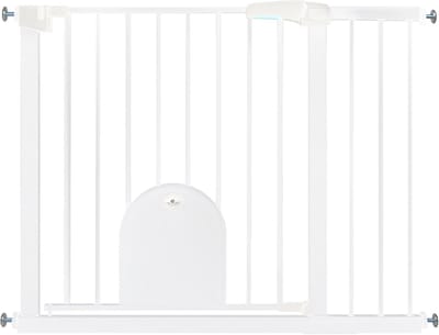 ACXIN Deurbeveiligingshek - 95‑105cm - Wit Zonder Boren - Metalen - Automatische Sluiting